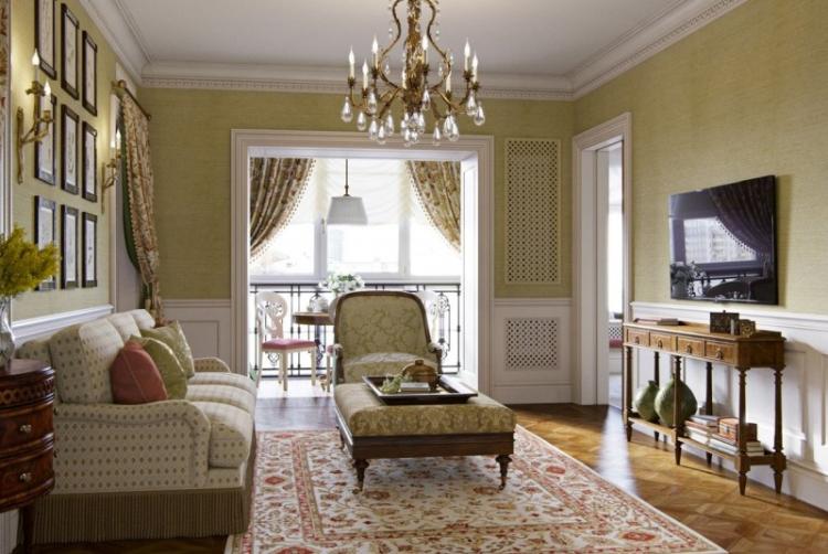 Salon de style anglais - Photo de design d'intérieur