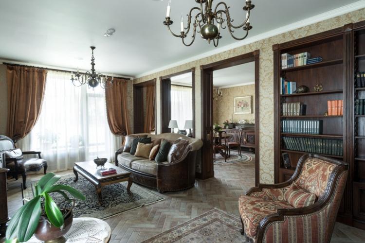 Salon de style anglais - Photo de design d'intérieur