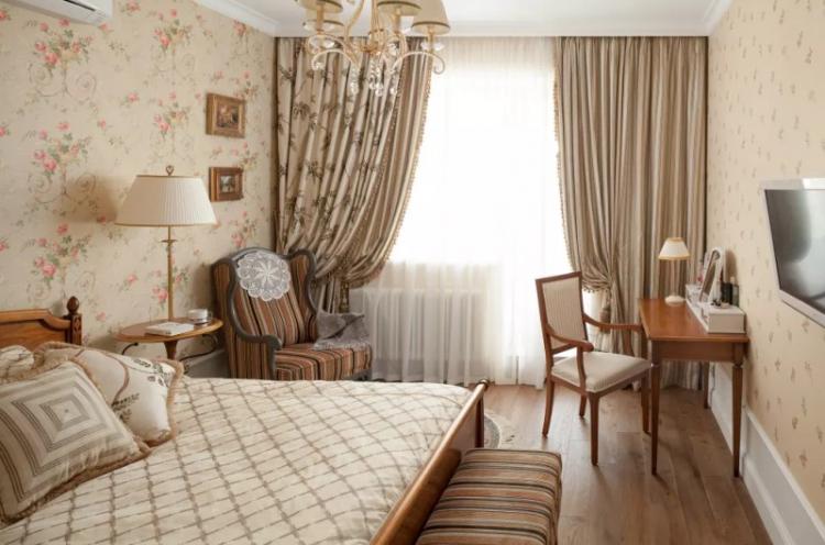 Chambre de style anglais - Photo de design d'intérieur