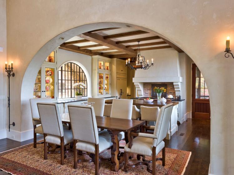 Arches en plaques de plâtre dans la cuisine