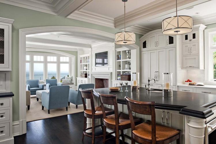 Arches en plaques de plâtre dans la cuisine