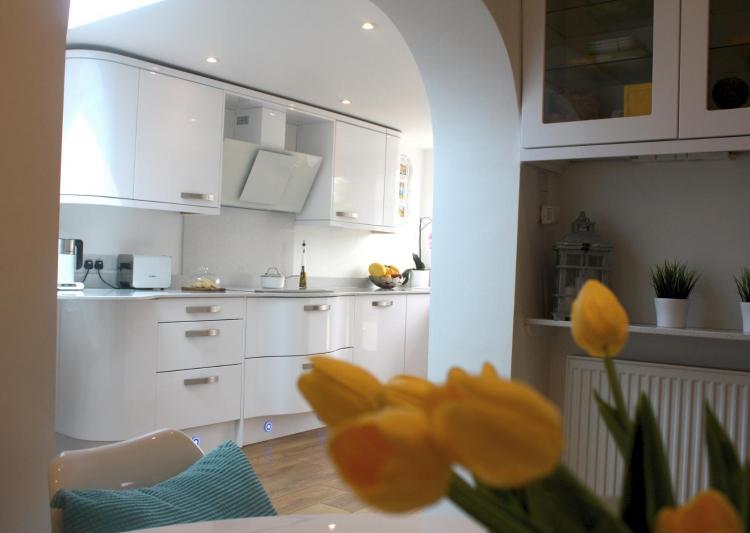 Arches en plaques de plâtre dans la cuisine