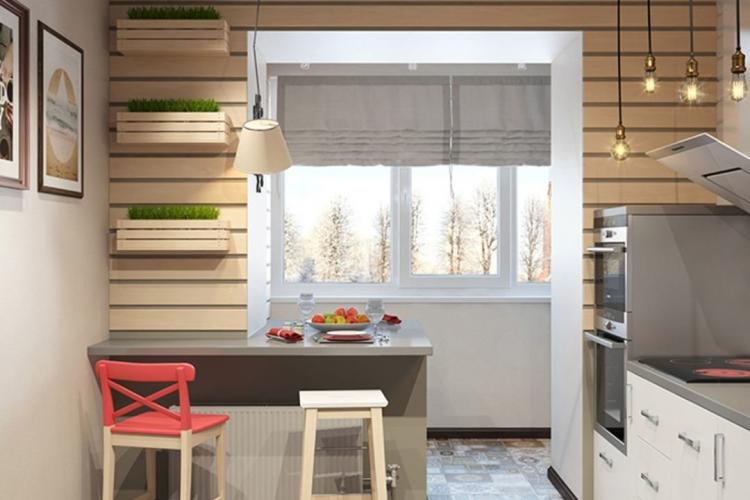 Arches de cloison sèche sur le balcon