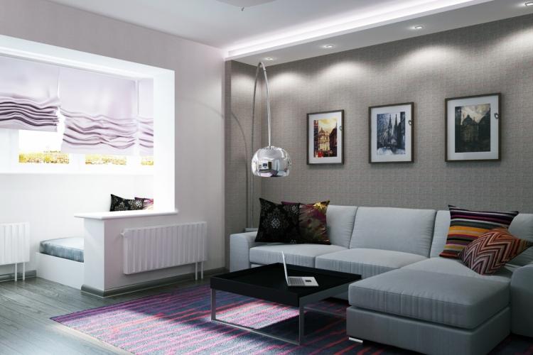 Arches de cloison sèche sur le balcon