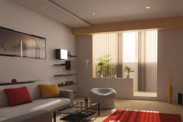 Arches de cloison sèche sur le balcon