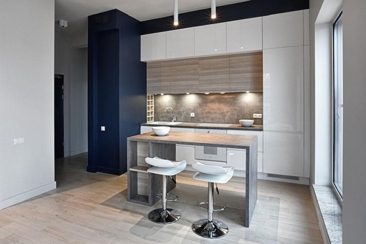 Comptoirs de bar à l'intérieur de la cuisine - photo