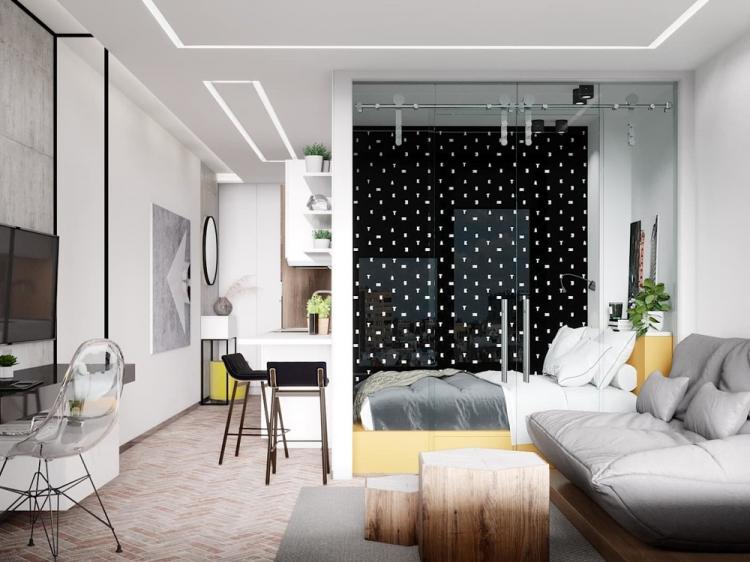 BigSmall : Studio 27 m2 - aménagement intérieur