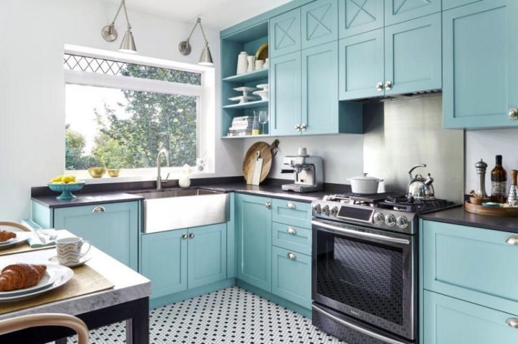 Caractéristiques - Design de cuisine turquoise