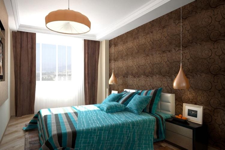 Couleur turquoise à l'intérieur de la chambre