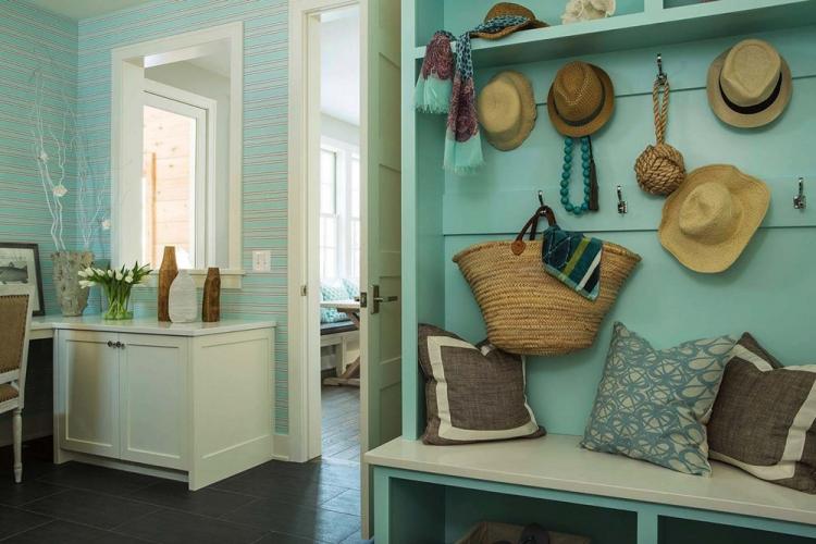 Couleur turquoise à l'intérieur du couloir