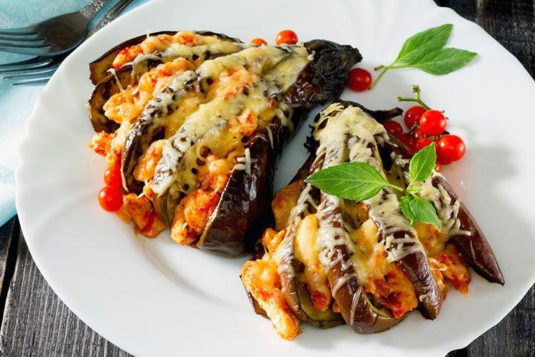 Éventail d'aubergines au four - Recettes de plats d'aubergines