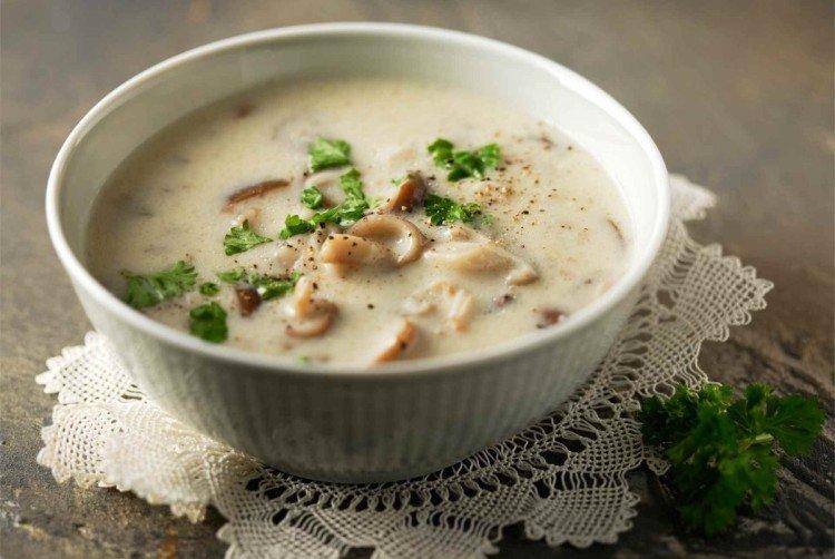 Soupe au lait aux champignons - recettes