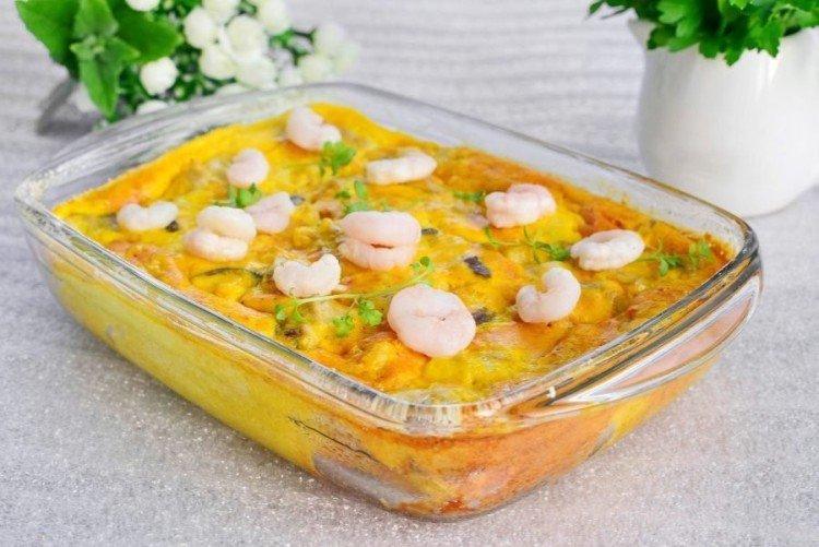 Casserole de poisson aux crevettes - recettes