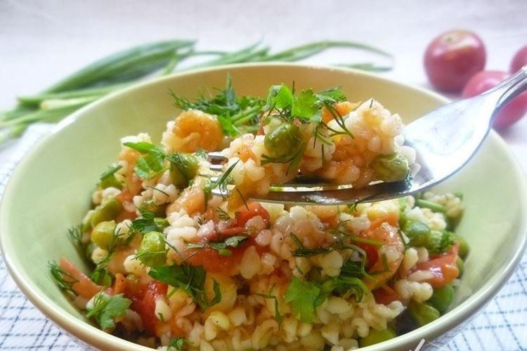Boulgour aux crevettes et petits pois - recettes