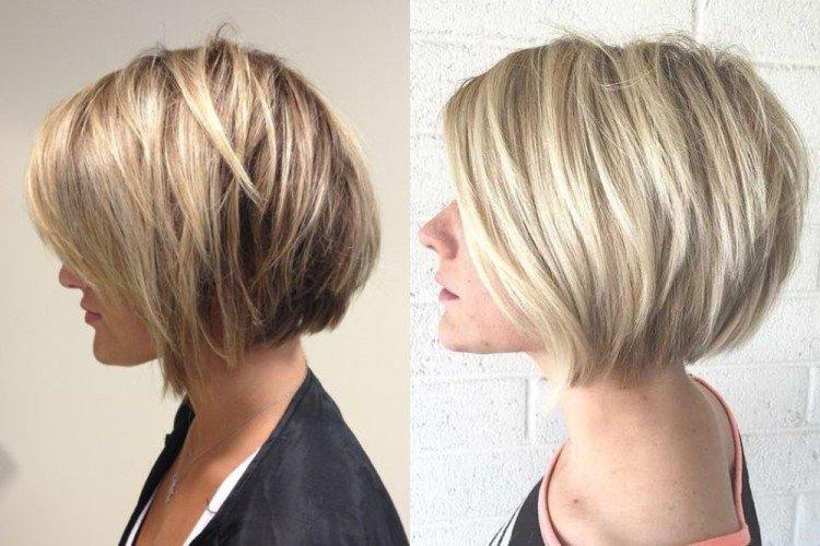 Bob-caret sans frange pour cheveux mi-longs