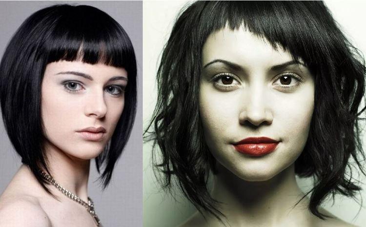 Carré long avec frange courte