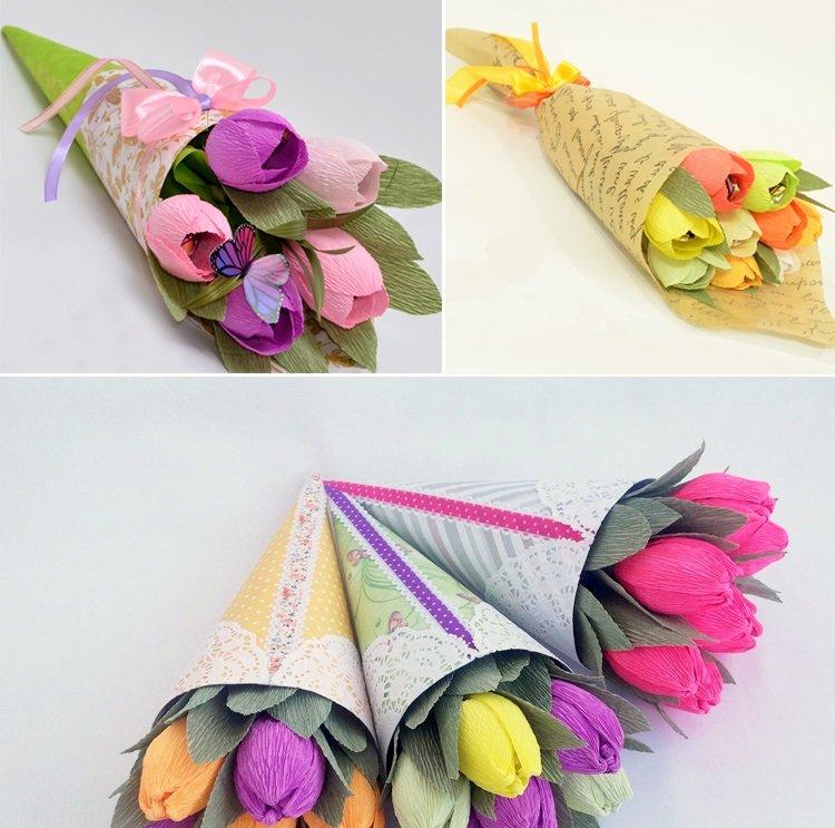 Belles tulipes - bouquets de bonbons à faire soi-même
