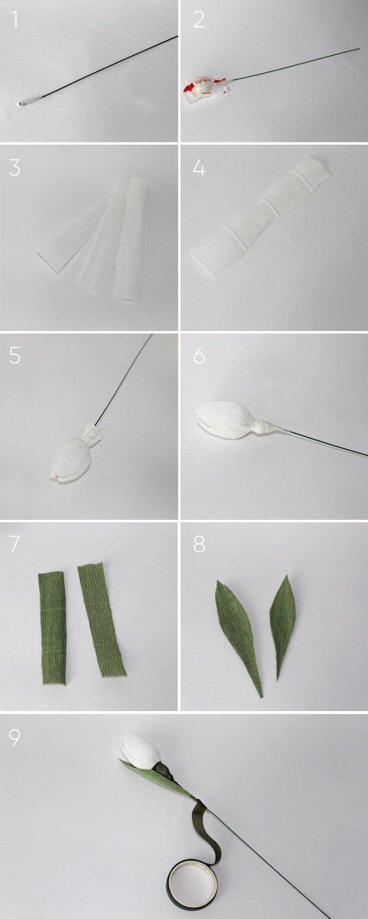 Belles tulipes - bouquets de bonbons à faire soi-même