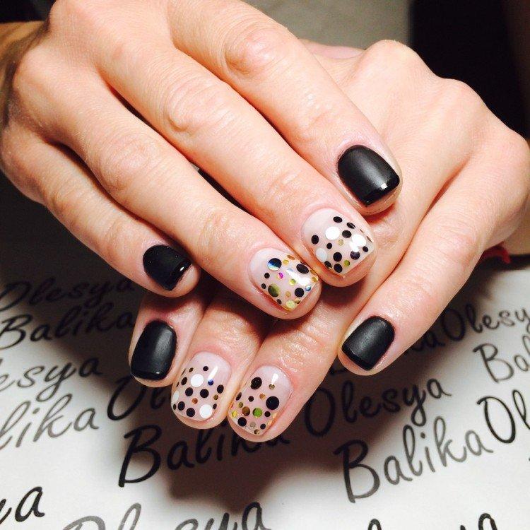 Confettis - Manucure noir et blanc