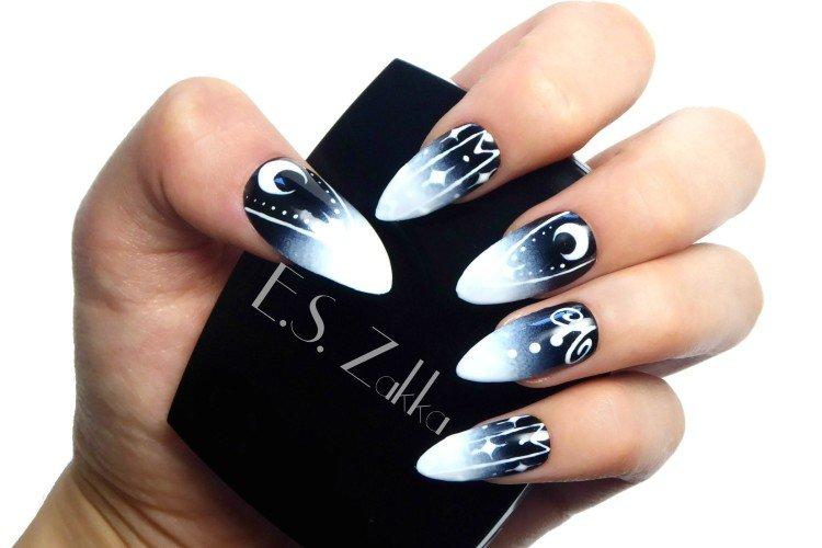 Dégradé - Manucure noir et blanc