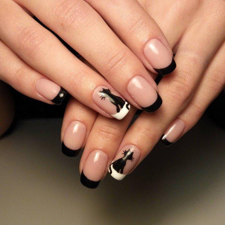 French - Manucure noir et blanc