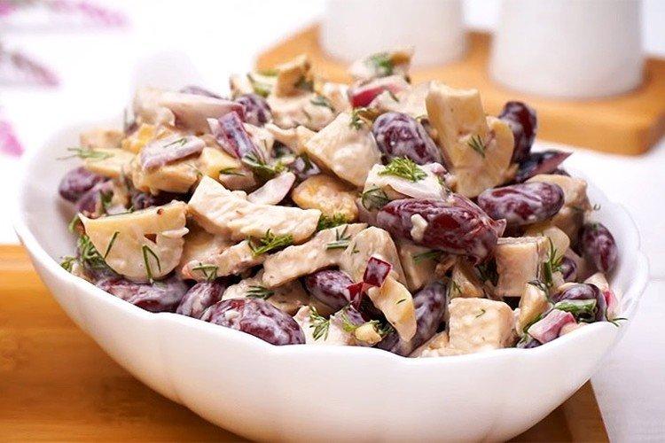 Salade de haricots et champignons - Que cuisiner avec des recettes de champignons
