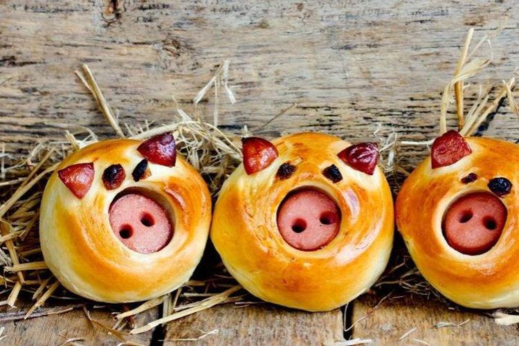 Goûter pour bébé Porcelets dans une couverture - Que cuisiner pour les recettes d'anniversaire d'un enfant