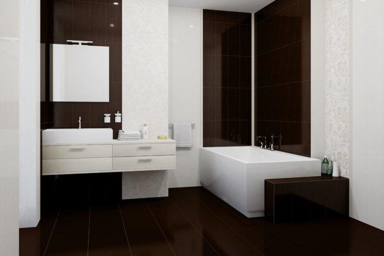 Couleur wengé dans la salle de bain - conception de photo