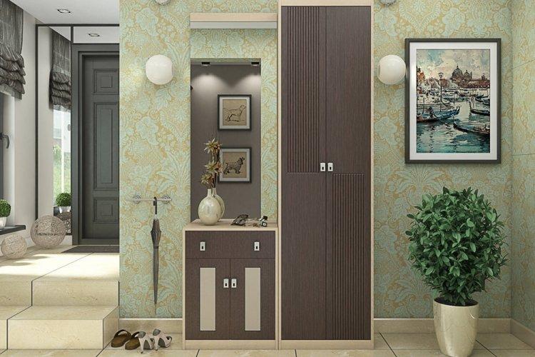 Couleur wengé dans le couloir - conception de photos