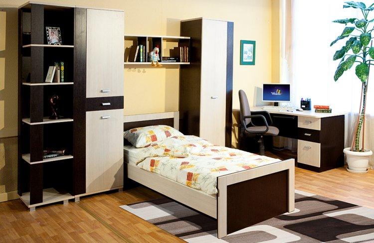 Couleur wengé dans la chambre des enfants - conception de photos