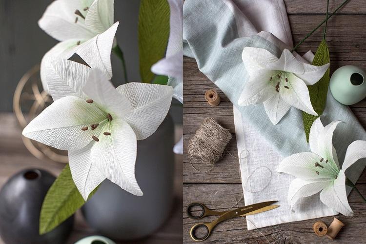 Lys en papier - Fleurs en papier DIY