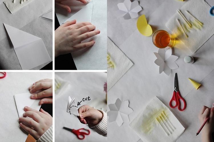 Jonquilles - Fleurs en papier DIY