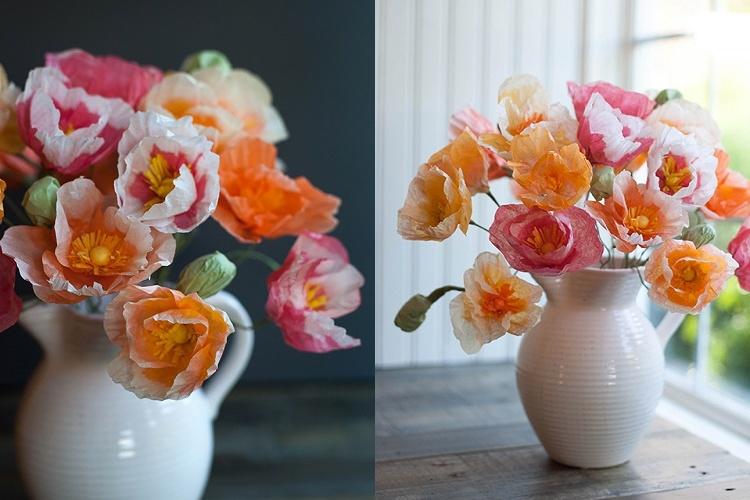Fleurs en papier DIY - photos et idées