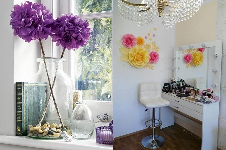 Fleurs en papier DIY - photos et idées