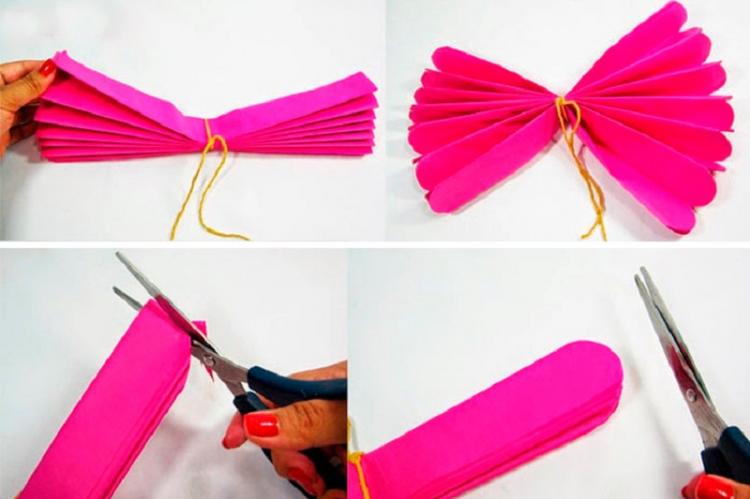 Pivoine - Fleurs de bricolage à partir de serviettes