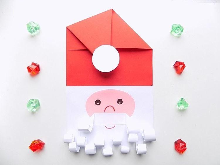 Père Noël en papier de ses propres mains - photos et idées