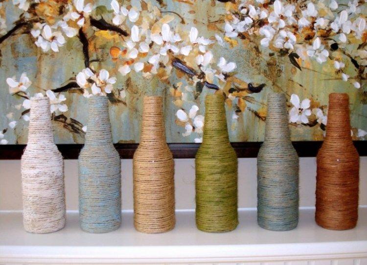 Décoration de fil - Décoration de bouteille DIY