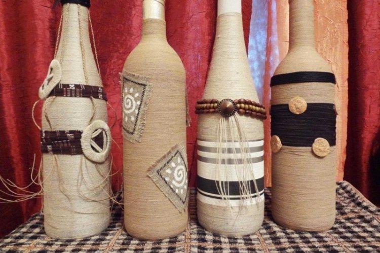 Décoration de bouteille DIY - photos et idées