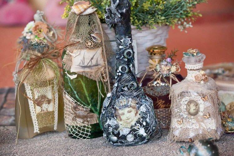 Décoration de bouteille DIY - photos et idées