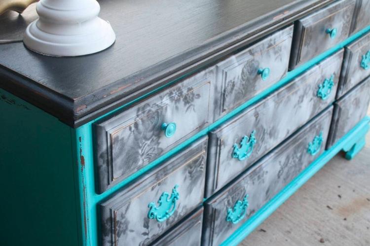 DIY déco d'armoire ancienne - idées photo