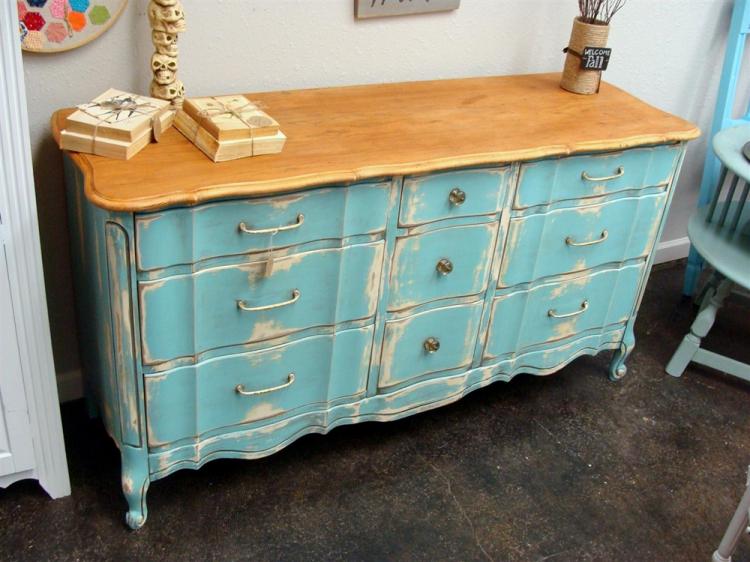 DIY déco d'armoire ancienne - idées photo