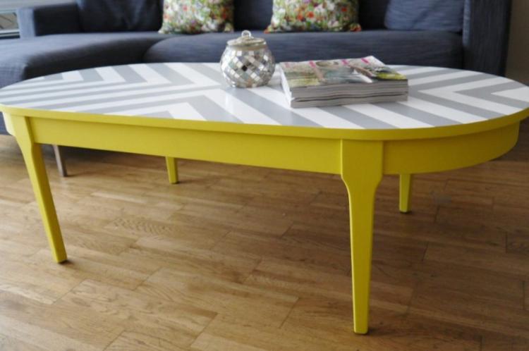 Peinture et pochoirs - DIY déco de table ancienne