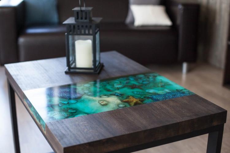 Résine époxy - DIY déco de table ancienne