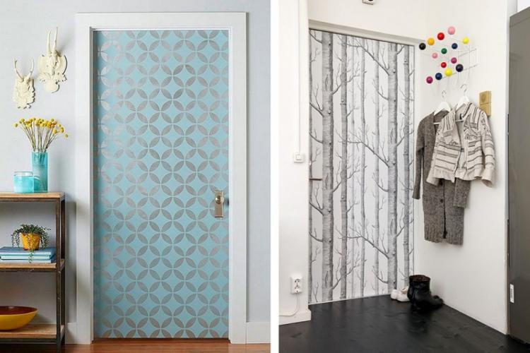 Papier peint - DIY déco de porte ancienne