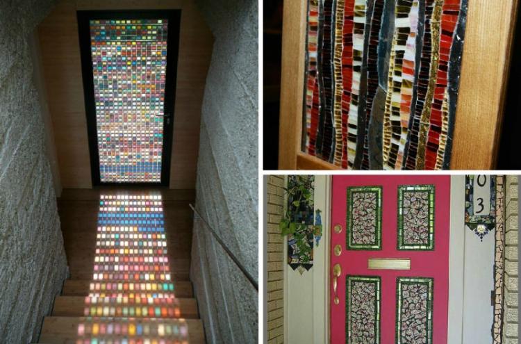 Mosaïque - DIY déco de porte ancienne