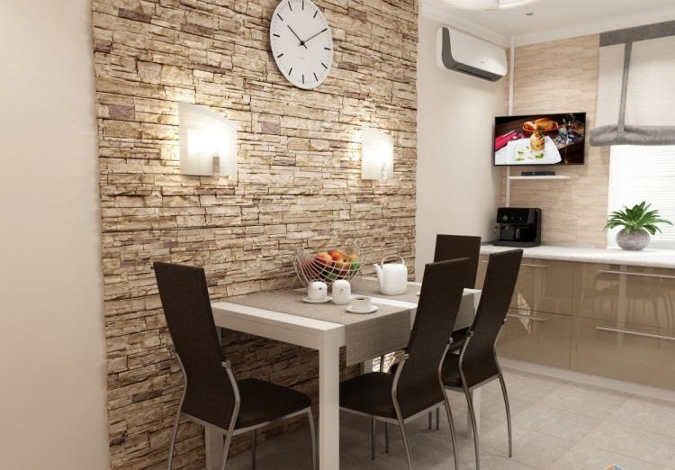 Pierre décorative à l'intérieur - photo