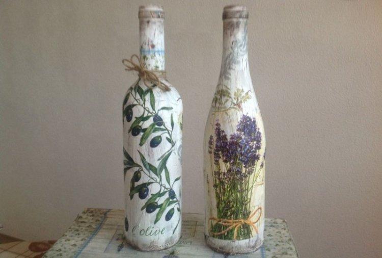 Bouteille à découpage direct - photos et idées