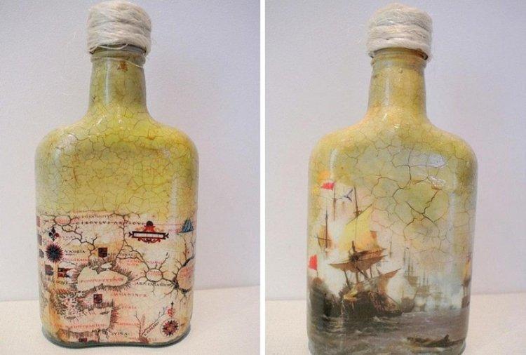 Bouteilles de serviettage fumé - photos et idées