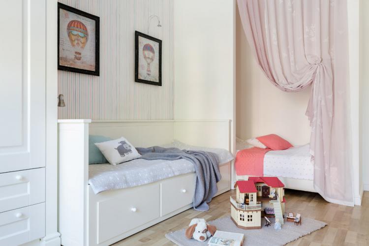 Rideaux - Chambre d'enfants de zonage pour enfants de sexes différents