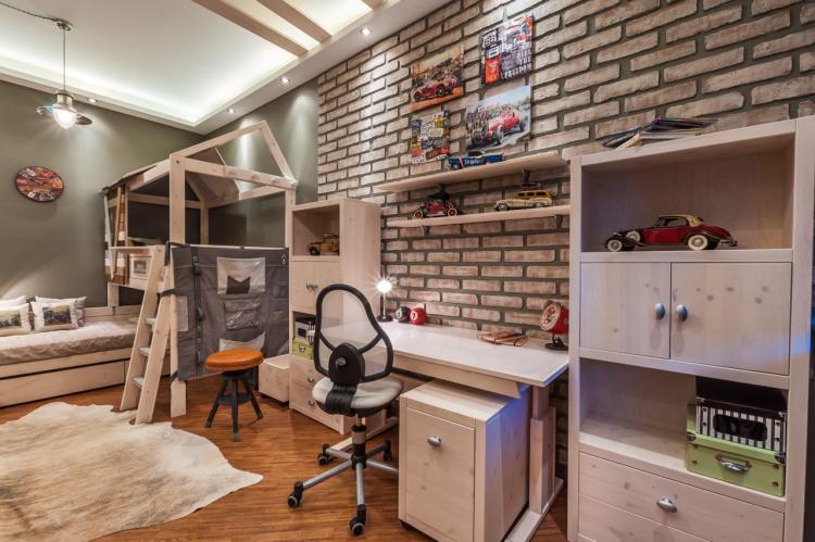 Chambre d'enfants pour enfants hétérosexuels dans le style loft - Design d'intérieur